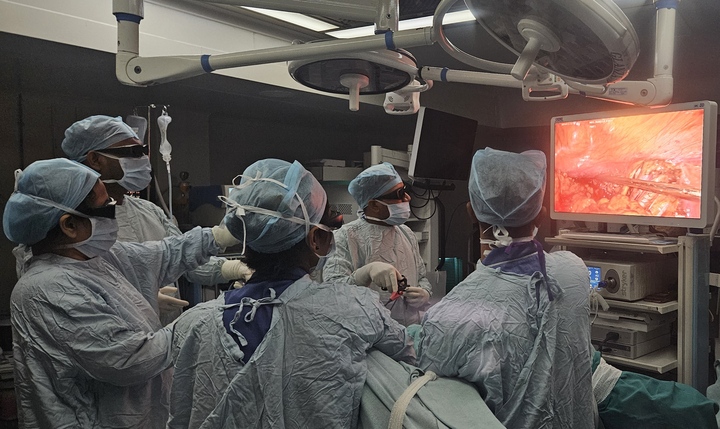 3D lap hysterectomy for cancer uterus