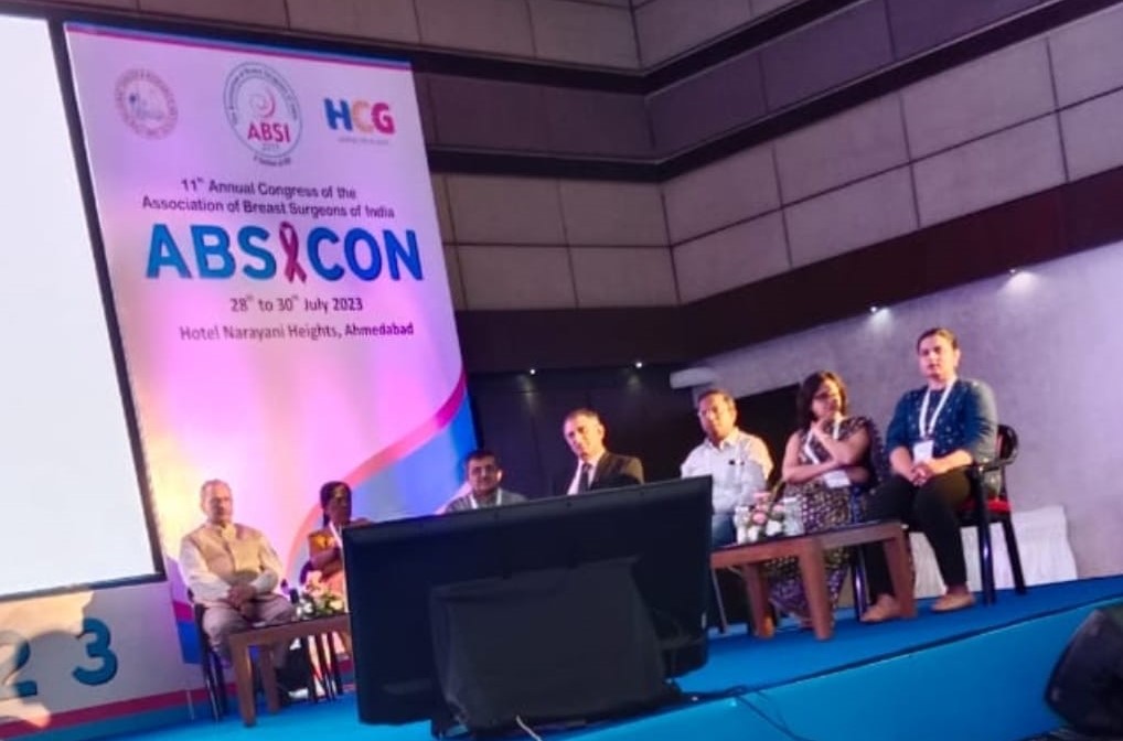 Faculty in panel discussion at the National Breast Cancer Conference 2023 in Ahmedabad